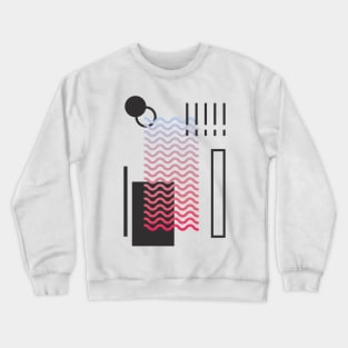 Abstract Waves Crewneck Sweatshirt